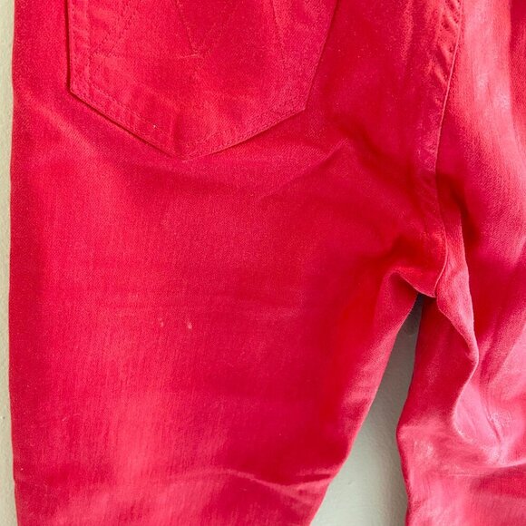 Mother The Hustler Ankle Fray Jeans Size 28 Never A Dull Moment New Years Red - Picture 7 of 14